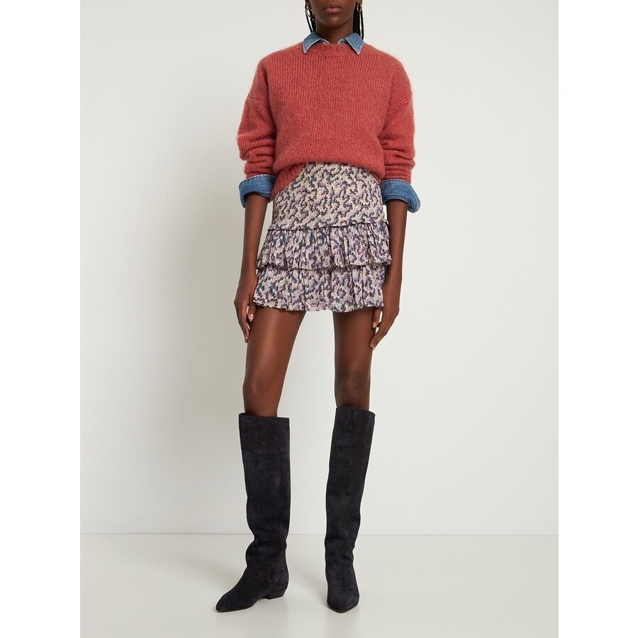 Isabel Marant Estelle Mohair Blend Sweater In Orange Red